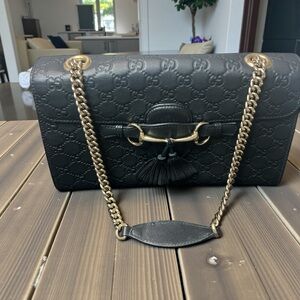 Gucci Black Emily Chain Shoulder Bag
